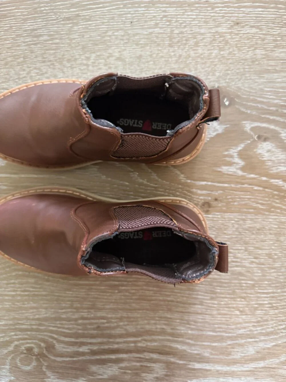 Boys Deer Stags Kids Brown Jameson Jr. boot shoes size 1